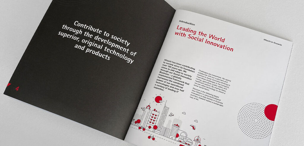 Hitachi Corporate Brochure Design