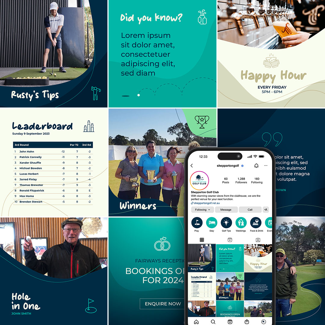 Golf Club Social Templates